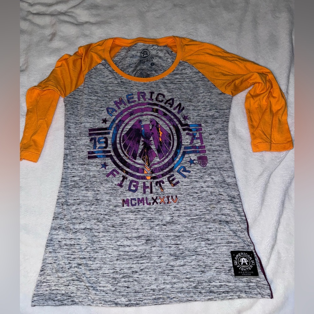 Orange American Fighter Shirt